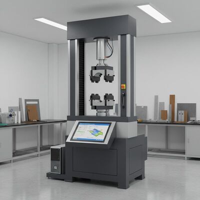 جهاز اختبار الشد بنطاق قوة اختبار 0.5-500 كيلونيوتن، ودقة سرعة اختبار ±0.5%، وعرض اختبار أقصى 650 ملم لتحليل المواد